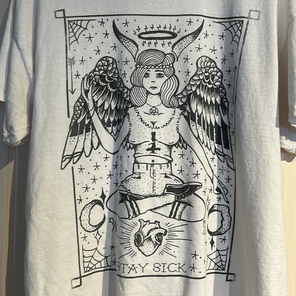 Stay Sick Tarot Card Girl Tshirt - Picture 1 of 9